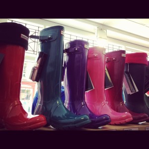 Hunter wellies at Philip Morris and Son
