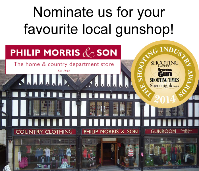 Nominate Philip Morris and Son Hereford as your favourite local gunshop!