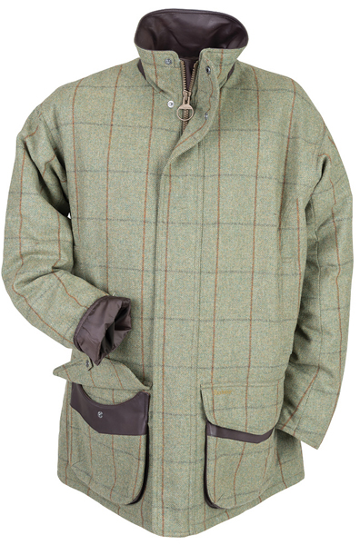 Barbour Fellmoor Tweed Jacket in Olive and Brown