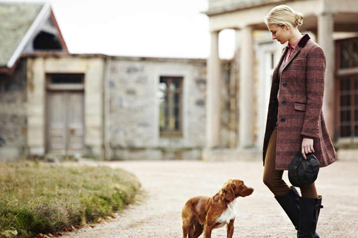 Barbour Ladies Estate Tweed Collection - Model wears the Stornoway Tweed Coat