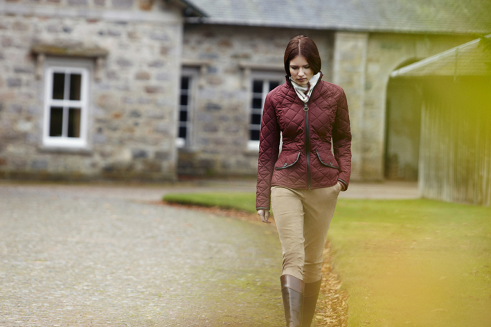 Barbour Ladies Horse Trials Collection - Model wearing the Stallion Quilt