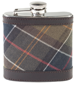 The Barbour Classic Hip Flask makes a perfect gift for Father's Day available from Philip Morris and Son