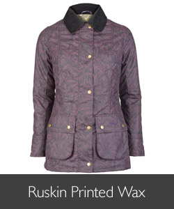 Barbour William Morris Ruskin Printed Wax Jacket available at Philip Morris and Son
